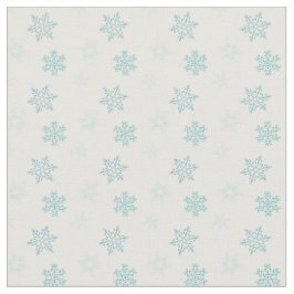 Muster für blaue und weiße Schneeflocken Stoff