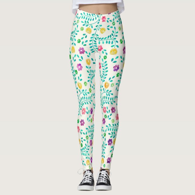 Muster für Blume Leggings (Vorderseite)