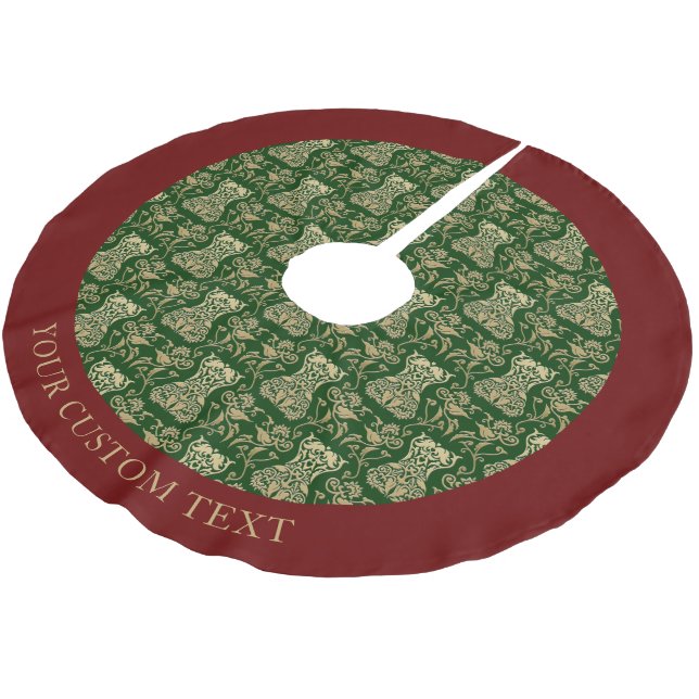 Muster für Blumenkorsette Polyester Weihnachtsbaumdecke (Schrägansicht)