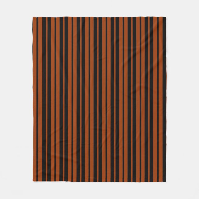 Muster für braune schwarze vertikale Streifen Fleecedecke (Vorderseite)