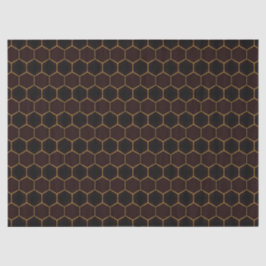 Muster für braune und goldfarbene, geometrische Ho Seidenpapier