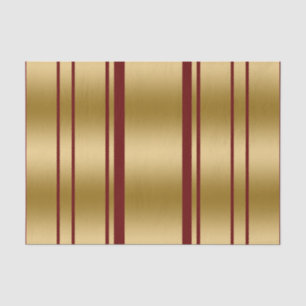 Muster für Burgund und Gold Streifen Seidenpapier