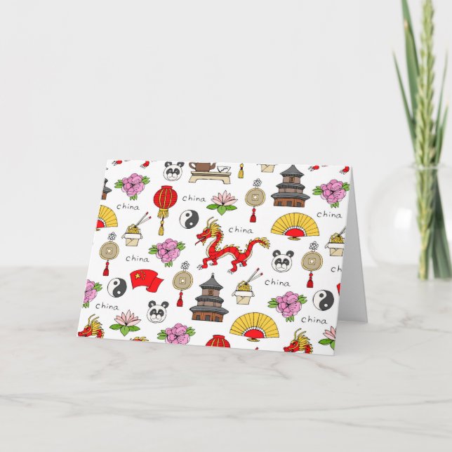 Muster für Chinen Feiertagskarte (Vorderseite)
