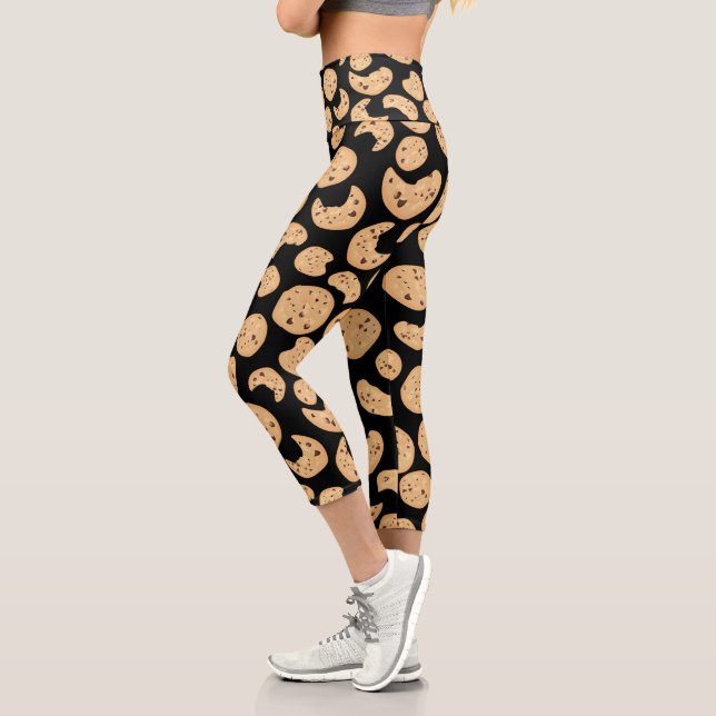 Muster für Chocolate Chip Cookies Capri Leggings (Links)