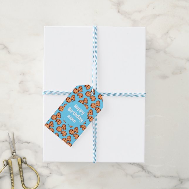 Muster für Chocolate Chip Cookies Geschenkanhänger (Mit Garn)