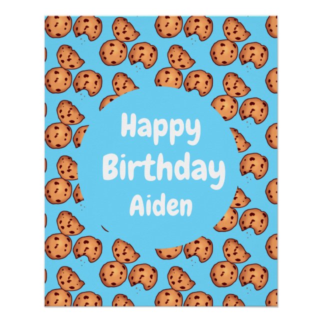 Muster für Chocolate Chip Cookies Poster (Vorderseite)