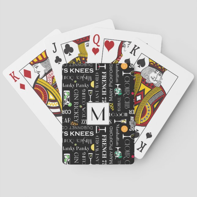 Muster für Cocktail-Namen Spielkarten (Rückseite)