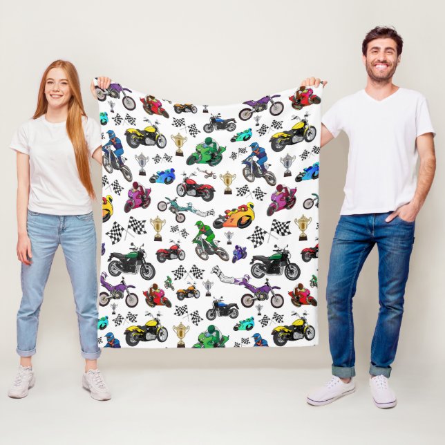 Muster für coole Motorradbilder Fleecedecke (Beispiel)
