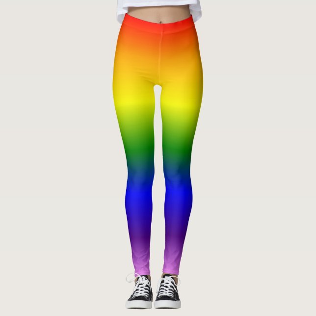 Muster für coole Regenbogenfarben Leggings (Vorderseite)