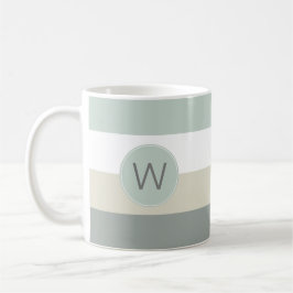 Muster für coole und kalbende Streifen mit Monogra Kaffeetasse