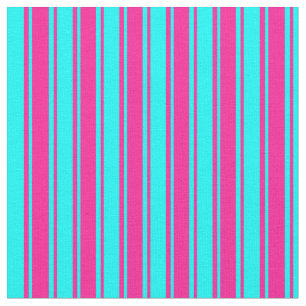Muster für Cyan und Deep Pink Lines Stoff