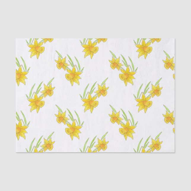 Muster für Daffodin-Pen und Wasserfarben Seidenpapier (Vorderseite)