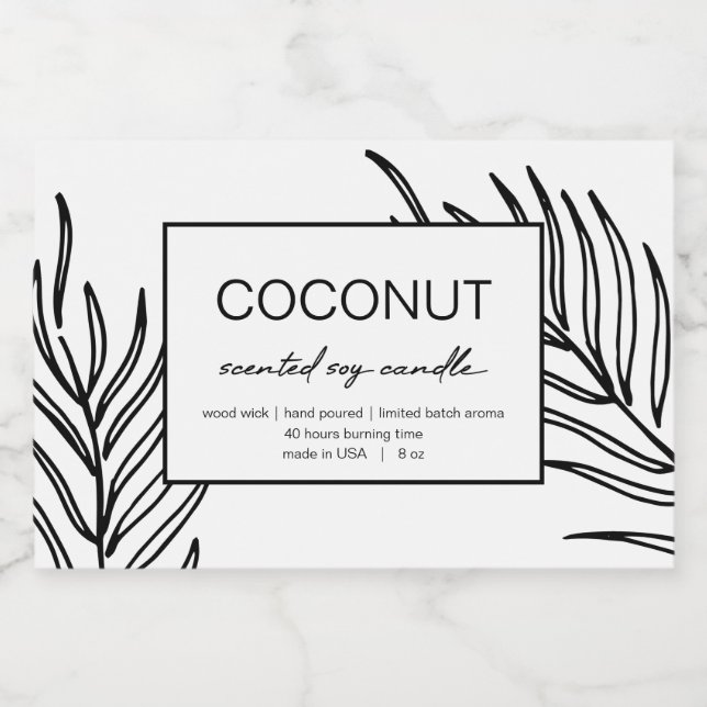 Muster für das Design von Blätter für das Candle-P Lebensmitteletikett (Einzelnes Label)