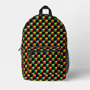 Muster für das hintereinander liegende Benin-Flag Bedruckter Rucksack