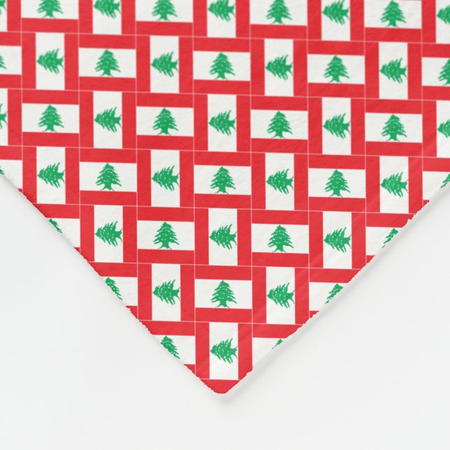 Muster für das libanesische Flaggenmuster Fleecedecke (Ecke)