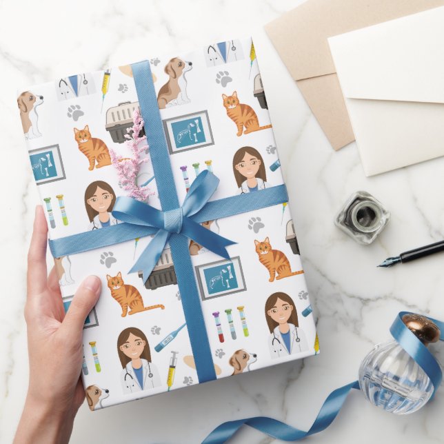 Muster für das medikamentöse Vet-Vet-Vet Geschenkpapier (Schenken)