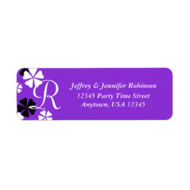 Muster für das Monogramm mit dem Lila Namen und de