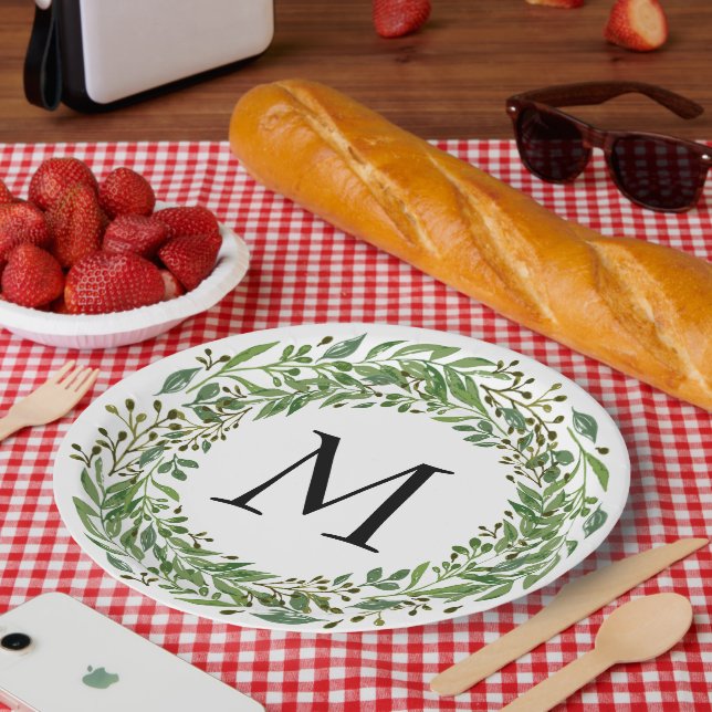 Muster für das Muster der Blätter für die klassisc Pappteller (Picknick)