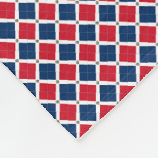 Muster für das Muster der Flagge der Dominikanisch Fleecedecke (Ecke)
