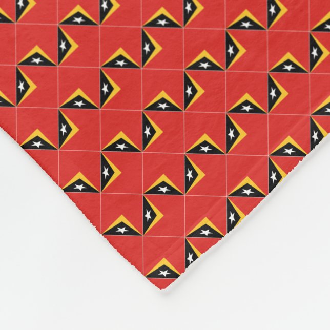 Muster für das Muster der Flagge Timor-Lestes Fleecedecke (Ecke)