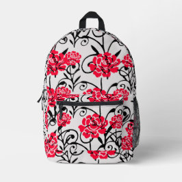 Muster für das Muster der roten Blume Bedruckter Rucksack