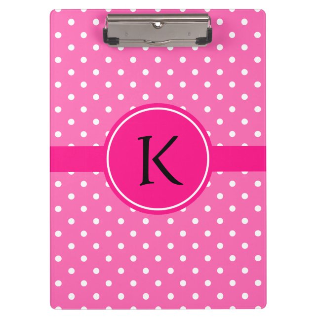 Muster für das Muster für den weißen Polka-Dot Klemmbrett (Vorderseite)