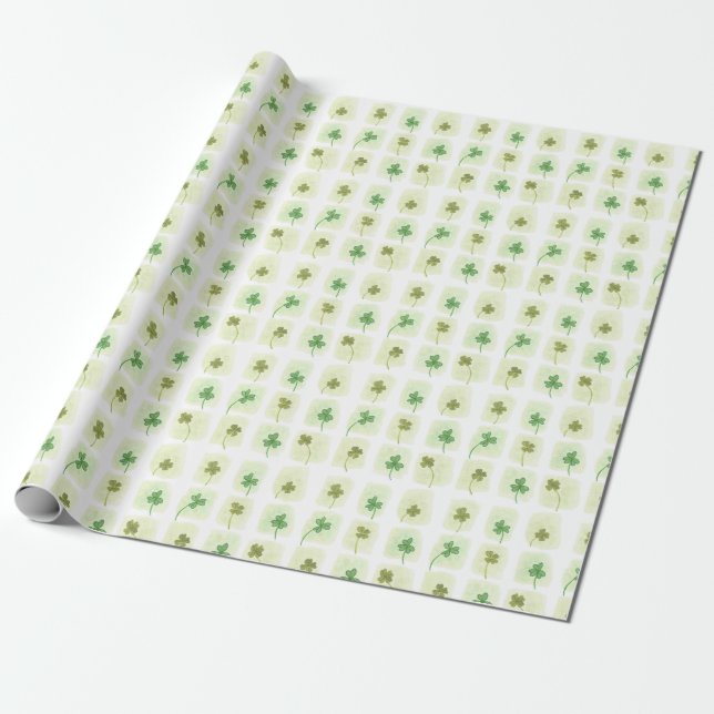 Muster für das Patchwork für Kleeblätter und Klebe Geschenkpapier (Ungerollt)
