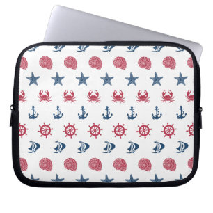 Muster für das Symbol Rot-Weiß-Blau-Meer Laptopschutzhülle