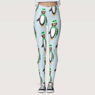 Muster für das Tragen eines Pinguin-Zeichentrickmu Leggings