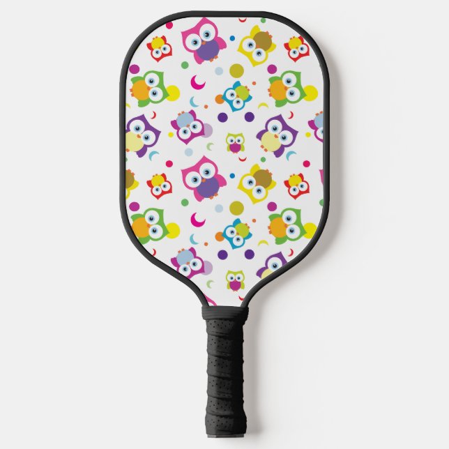 Muster für das Zeichnen von Fun Hoot Owl Pickleball Schläger (Vorderseite)