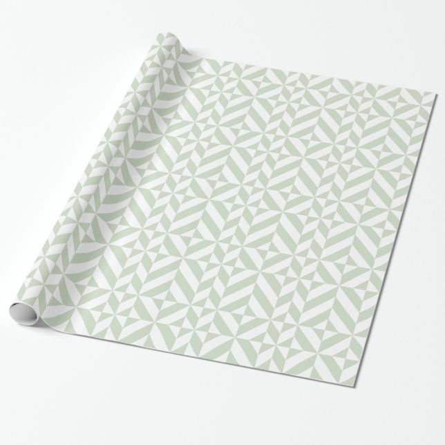 Muster für Deko-Kubikmuster in der Größe grün geom Geschenkpapier (Ungerollt)
