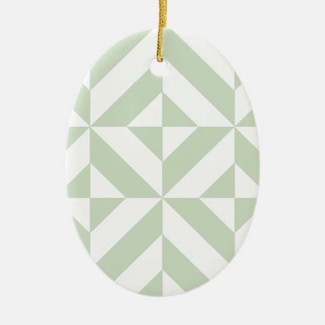 Muster für Deko-Kubikmuster in der Größe grün geom Keramik Ornament (Vorne)