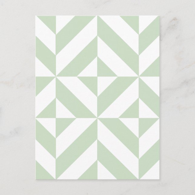 Muster für Deko-Kubikmuster in der Größe grün geom Postkarte (Vorderseite)