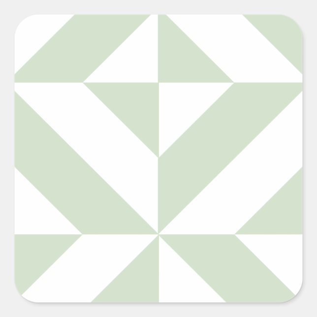 Muster für Deko-Kubikmuster in der Größe grün geom Quadratischer Aufkleber (Vorderseite)