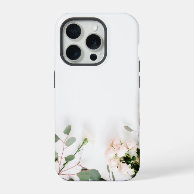 Muster für den Blumenhintergrund iPhone 15 Pro Hülle (Rückseite)