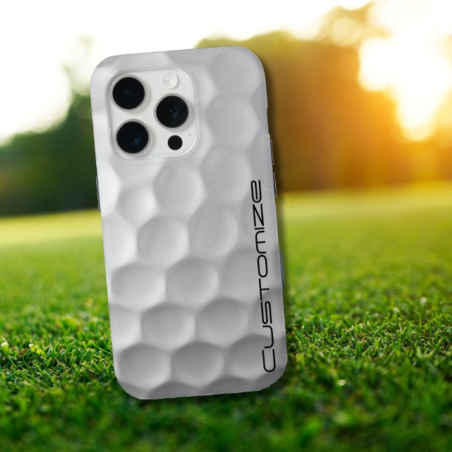 Muster für den Golf-Ball mit Personalisiertem Text Case-Mate iPhone Hülle (Von Creator hochgeladen)