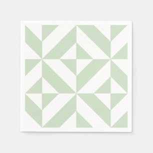 Muster für den grünen geometrischen Deko Serviette