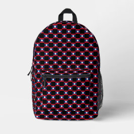 Muster für die achterte Laos-Flagge Bedruckter Rucksack