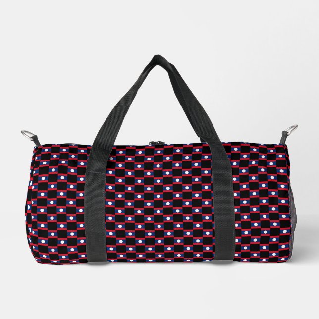 Muster für die achterte Laos-Flagge Duffle Bag (Vorderseite)