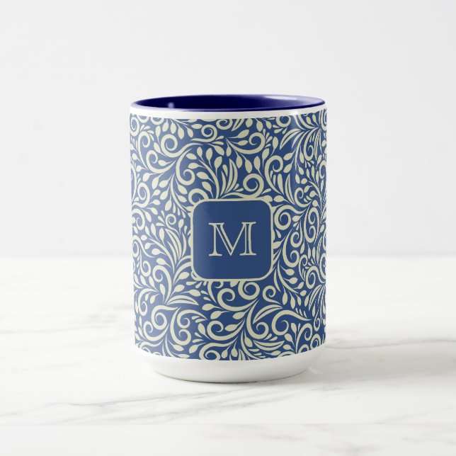 Muster für die benutzerdefinierte Monogramm-Flurle Tasse (Zentrum)