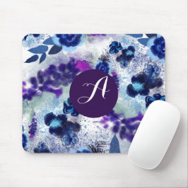 Muster für die Blauen violetten Blütenmuster Mousepad