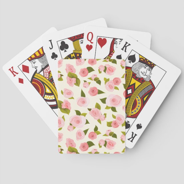 Muster für die Blume der Aquarellfarben Spielkarten (Rückseite)