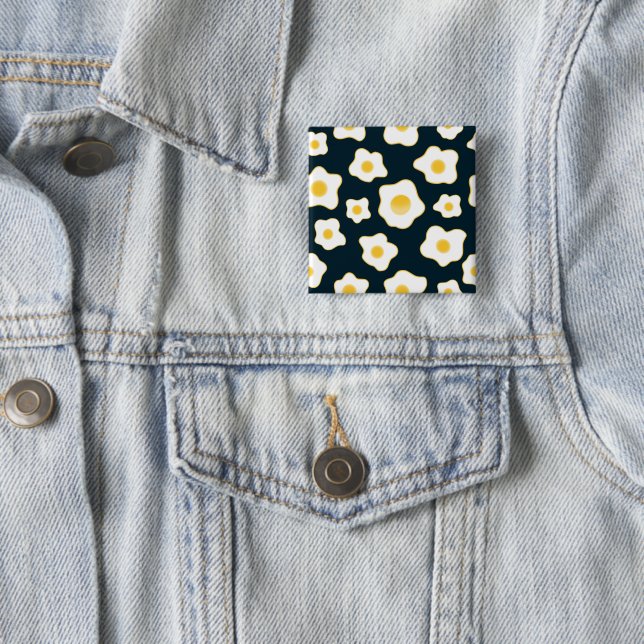 Muster für die Blume niedlich frittierter Eier Button (Beispiel)