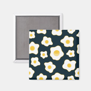 Muster für die Blume niedlich frittierter Eier Magnet