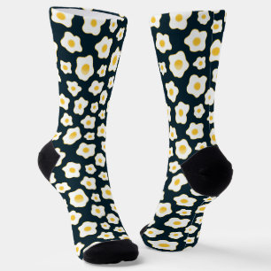 Muster für die Blume niedlich frittierter Eier Socken