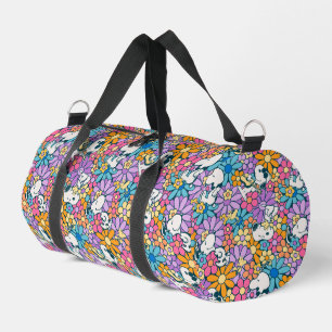 Muster für die Blume von Snoopy und Holz Duffle Bag