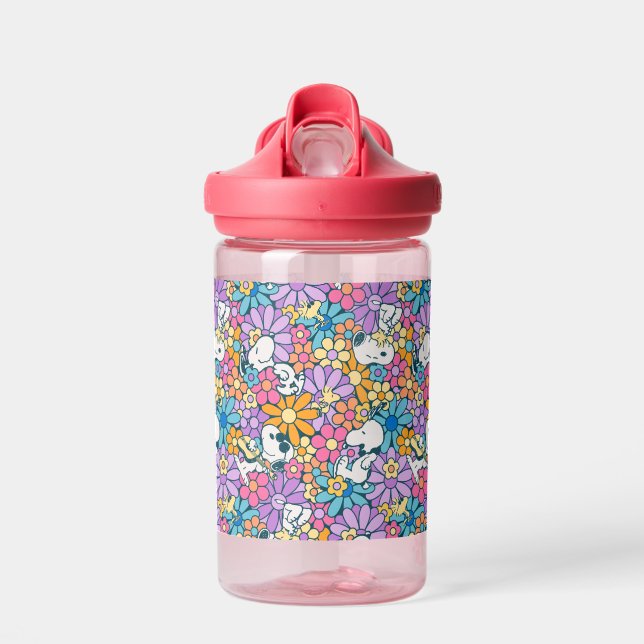 Muster für die Blume von Snoopy und Holz Trinkflasche (Vorne)