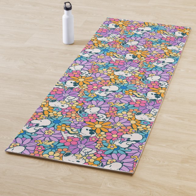 Muster für die Blume von Snoopy und Holz Yogamatte (Beispiel)