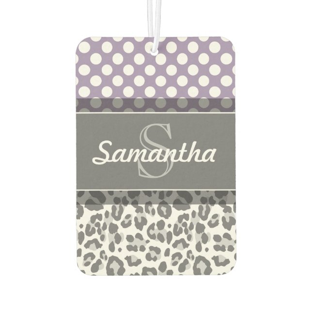 Muster für die Druckvorlage für Girly Leopard-Spot Autolufterfrischer (Rückseite)