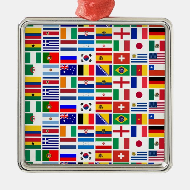 Muster für die Fahnen des SOCCER 2014 Ornament Aus Metall (Vorne)